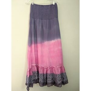 Free People Tie Dye Smocked Top Boho Dress
